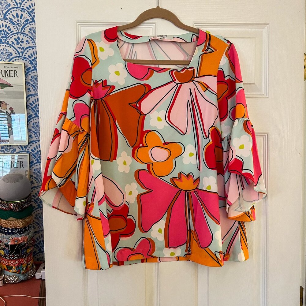 CROSBY by Mollie Burch Blouse - Medium, Excellent Condition